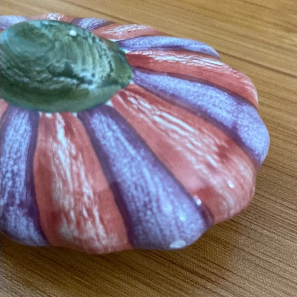 MacKenzie-Childs Ceramic Knobs Set Of 3 Floral Green Purple Orange Vintage - Picture 12 of 17